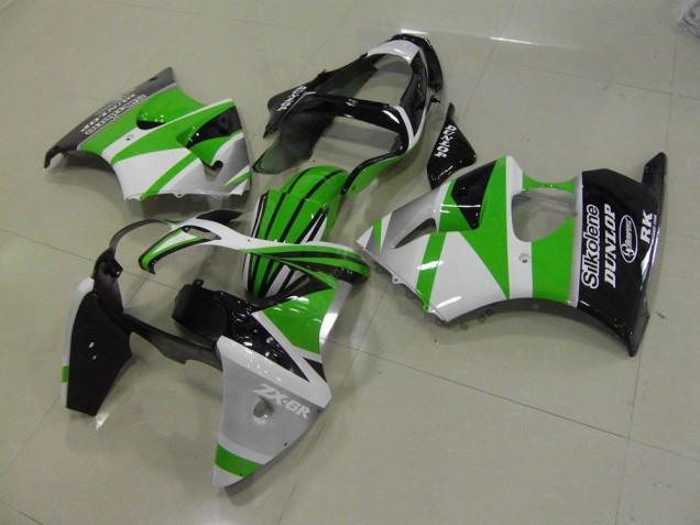 ZX6R 00-02 Motorrad Verkleidungen - Grün Weiße Streifen ZX6R 00-02 Motorrad Verkleidungen - Grün Weiße Streifen