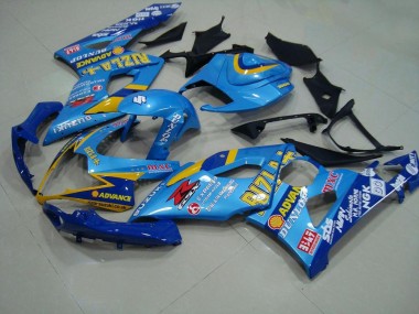 GSXR 1000 K5 05-06 Motorrad Verkleidungen - Hell blau Rizla