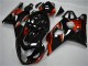 Billigste Suzuki GSXR 600/750 Motorrad Verkleidung 2004-2005 - Glanzendes Schwarz Rot Streifen