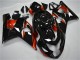 Billigste Suzuki GSXR 600/750 Motorrad Verkleidung 2004-2005 - Glanzendes Schwarz Rot Streifen