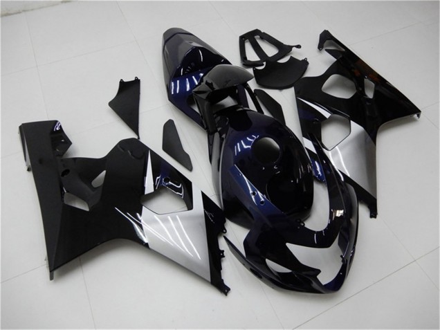 Billigste Suzuki GSXR 600/750 Motorrad Verkleidung 2004-2005 - Glanzendes Schwarz Silber Blau