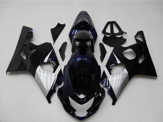 Billigste Suzuki GSXR 600/750 Motorrad Verkleidung 2004-2005 - Glanzendes Schwarz Silber Blau