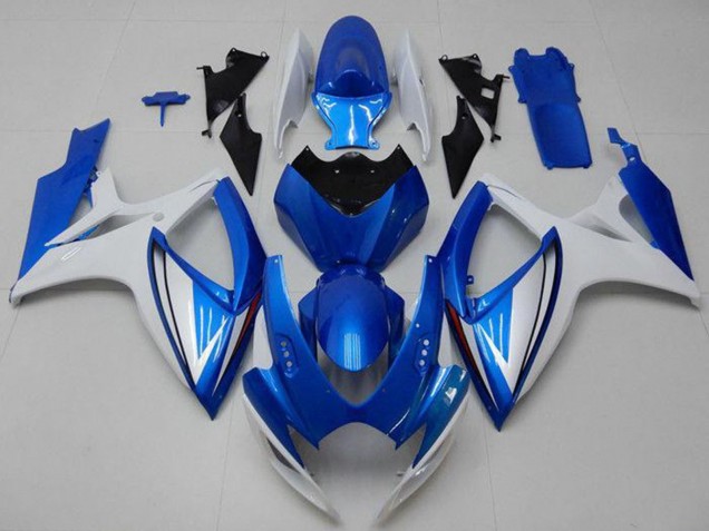 Billigste Suzuki GSXR 600/750 Motorrad Verkleidung 2006-2007 - Weiss Blau