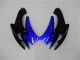 Billigste Suzuki GSXR 600/750 Motorrad Verkleidung 2006-2007 - Blau Glanzendes Schwarz