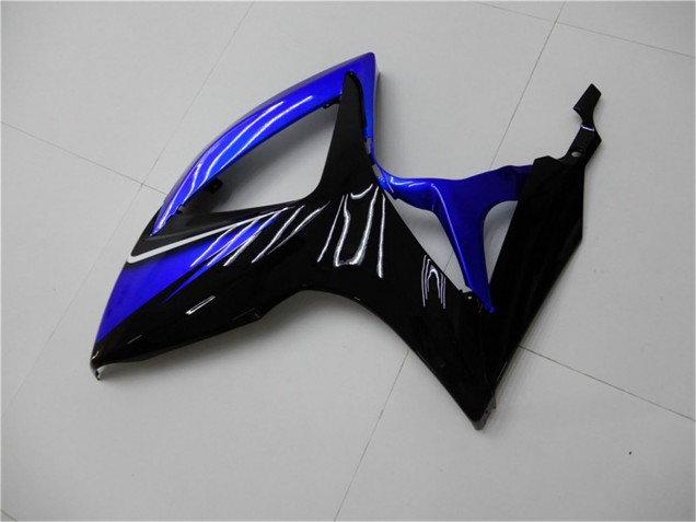 Billigste Suzuki GSXR 600/750 Motorrad Verkleidung 2006-2007 - Blau Glanzendes Schwarz