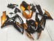 Billigste Suzuki GSXR 600/750 Motorrad Verkleidung 2006-2007 - Orange Glanzendes Schwarz