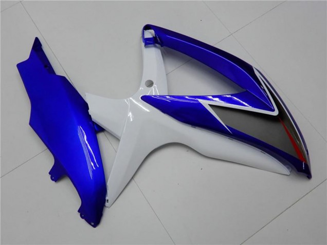 Billigste Suzuki GSXR 600/750 Motorrad Verkleidung 2008-2010 - Weiss Blau Schwarz Rot Linie