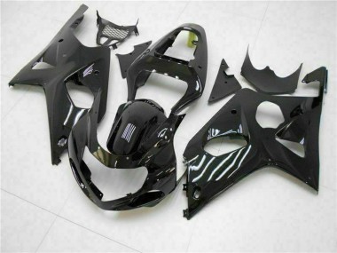 Billigste Suzuki GSXR 1000 Motorrad Verkleidung 2000-2002 - Glanzendes Schwarz