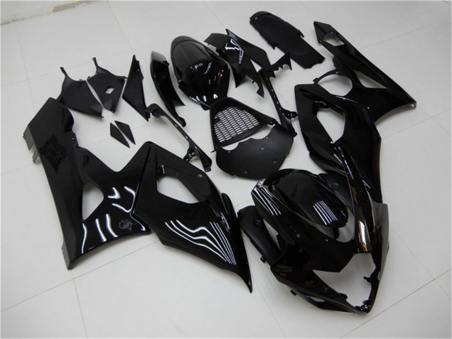 Billigste Suzuki GSXR 1000 Motorrad Verkleidung Kit 2005-2006 - Glanzendes Schwarz