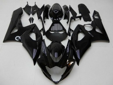 Billigste Suzuki GSXR 1000 Motorrad Verkleidung Kit 2005-2006 - Glanzendes Schwarz