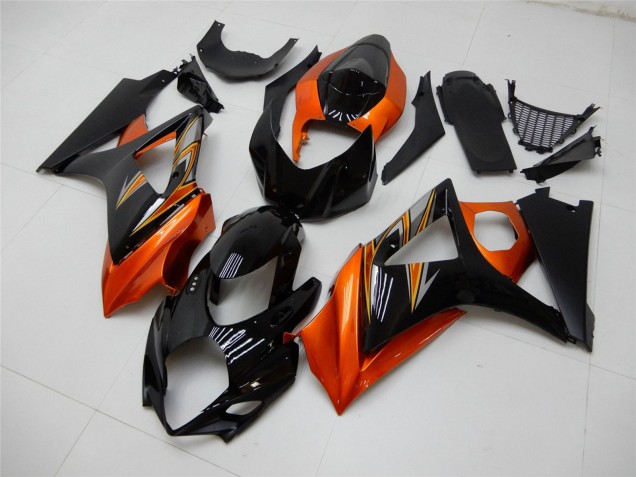 Billigste Suzuki GSXR 1000 Motorrad Verkleidung 2007-2008 - Orange Schwarz