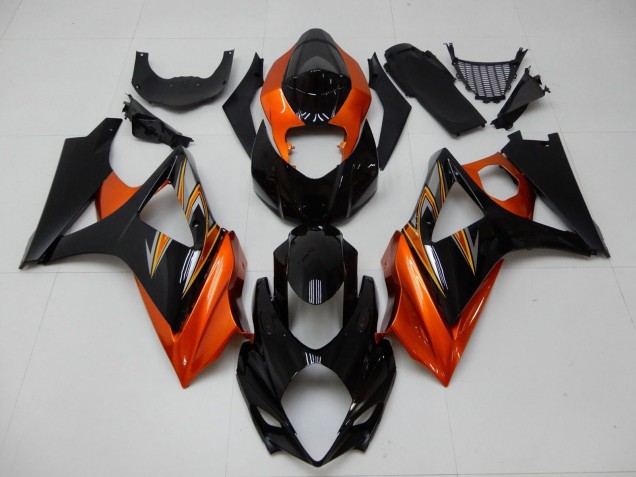 Billigste Suzuki GSXR 1000 Motorrad Verkleidung 2007-2008 - Orange Schwarz