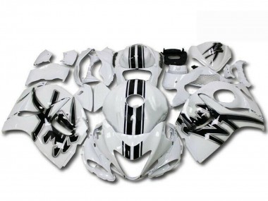 Billigste Suzuki GSXR 1300 Hayabusa Motorrad Verkleidung 2008-2020 - Perl Weiss Schwarz