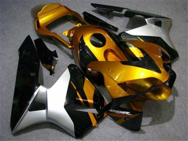 Billigste Honda CBR600RR Motorrad Verkleidung 2003-2004 - Silber Gold Glanzendes Schwarz
