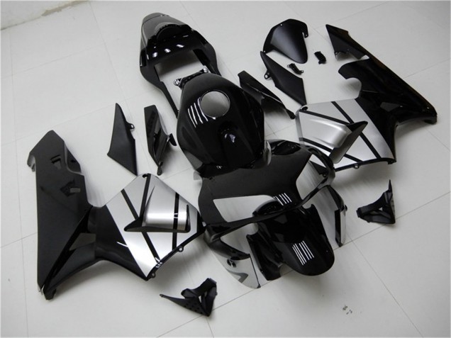 Billigste Honda CBR600RR Motorrad Verkleidung 2003-2004 - Silber Glanzendes Schwarz Streifen