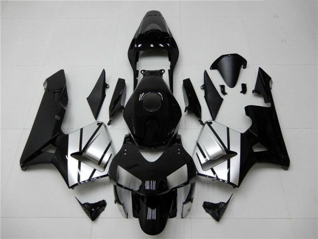 Billigste Honda CBR600RR Motorrad Verkleidung 2003-2004 - Silber Glanzendes Schwarz Streifen