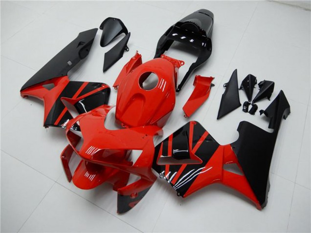 Billigste Honda CBR600RR Motorrad Verkleidung 2003-2004 - Rot Glanzendes Schwarz OEM Stil