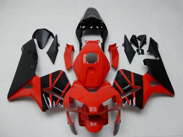 Billigste Honda CBR600RR Motorrad Verkleidung 2003-2004 - Rot Glanzendes Schwarz OEM Stil