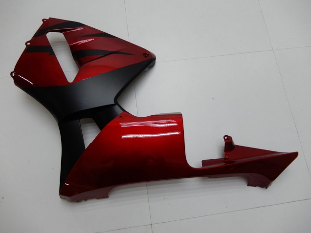 Billigste Honda CBR600RR Motorrad Verkleidung 2003-2004 - Rot Matt Schwarz Streifen