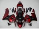 Billigste Honda CBR600RR Motorrad Verkleidung 2003-2004 - Rot Matt Schwarz Streifen