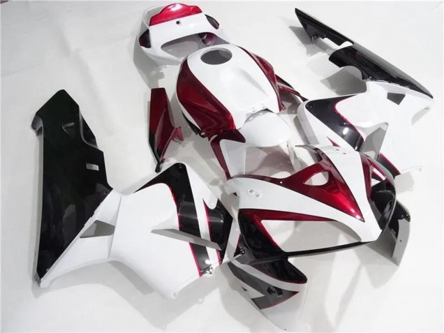 Billigste Honda CBR600RR Motorrad Verkleidungen Kit 2005-2006 - Weiss Rot Schwarz