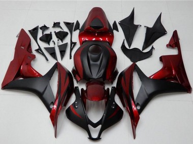 Billigste Honda CBR600RR Motorrad Verkleidung Kit 2007-2008 - Rot Matt Schwarz