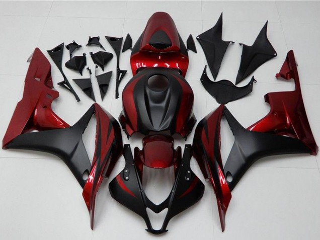 Billigste Honda CBR600RR Motorrad Verkleidung Kit 2007-2008 - Rot Matt Schwarz