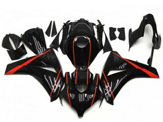 Billigste Honda CBR1000RR Motorrad Verkleidung 2008-2011 - Glanzendes Schwarz Rot
