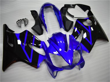 Billigste Honda CBR600 F4i Motorrad Verkleidung Kit 2004-2007 - Blau Glanzendes Schwarz