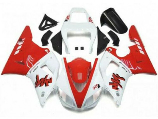 Billigste Yamaha YZF R1 Motorrad Verkleidung 1998-1999 - Weiss Rot