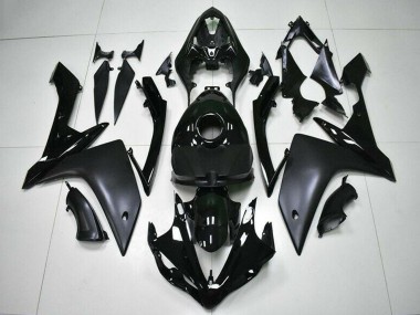 Billigste Yamaha YZF R1 Motorrad Verkleidung 2007-2008 - Glanzendes Schwarz Matt Schwarz