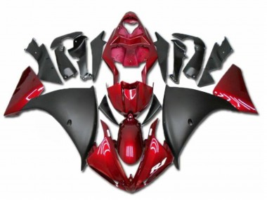 Billigste Yamaha YZF R1 Motorrad Verkleidung 2009-2011 - Rot Matt Schwarz