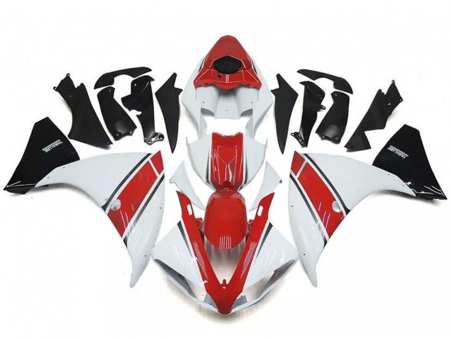 Billigste Yamaha YZF R1 Motorrad Verkleidung 2009-2011 - Weiss Rot Schwarz