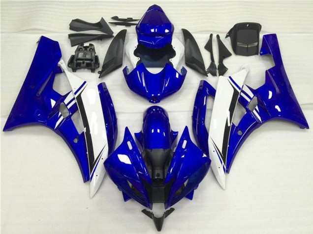 Billigste Yamaha YZF R6 Motorrad Verkleidung 2006-2007 - Blau Weiss Schwarz