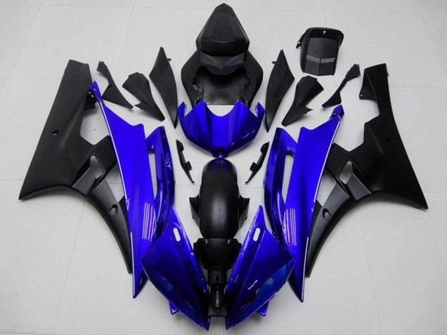 Billigste Yamaha YZF R6 Motorrad Verkleidung 2006-2007 - Blau Matt Schwarz