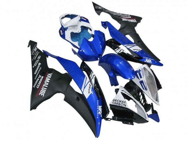 Billigste Yamaha YZF R6 Motorrad Verkleidung 2008-2016 - Weiss Blau Matt Schwarz Yamalube