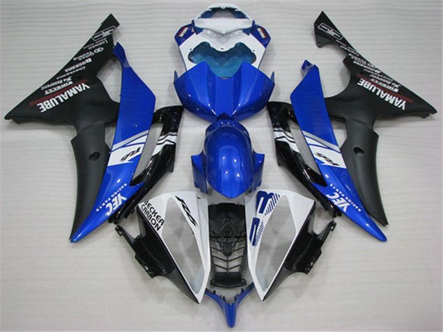 Billigste Yamaha YZF R6 Motorrad Verkleidung 2008-2016 - Weiss Blau Matt Schwarz Yamalube