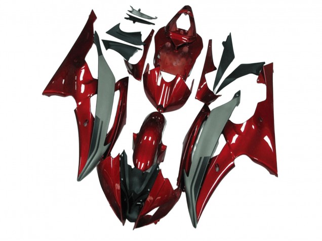 Billigste Yamaha YZF R6 Motorrad Verkleidung 2008-2016 - Rot Grau