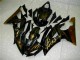 Billigste Yamaha YZF R6 Motorrad Verkleidung 2008-2016 - Glanzendes Schwarz Gold Flamme