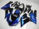 Billigste Kawasaki ZX6R Motorrad Verkleidung Kit 2005-2006 - Blau Glanzendes Schwarz