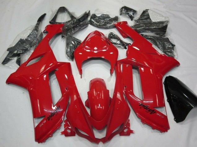 Billigste Kawasaki ZX6R Motorrad Verkleidung 2007-2008 - Rot