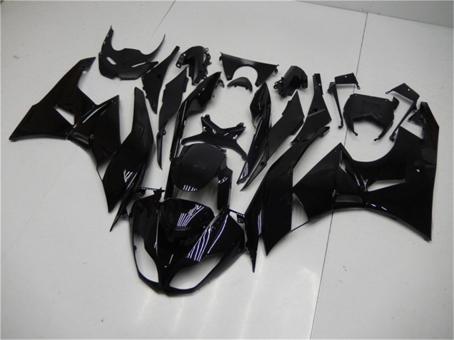 Billigste Kawasaki ZX6R Motorrad Verkleidung 2009-2012 - Glanzendes Schwarz