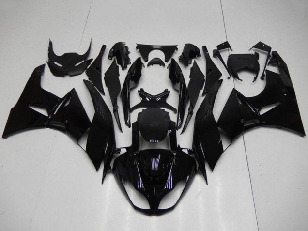 Billigste Kawasaki ZX6R Motorrad Verkleidung 2009-2012 - Glanzendes Schwarz