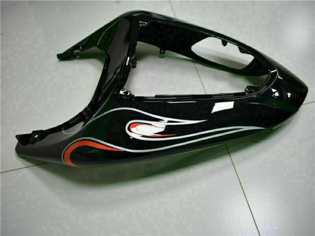 Billigste Kawasaki ZX10R Motorrad Verkleidung Kit 2006-2007 - Glanzendes Schwarz Rot Flamme
