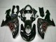 Billigste Kawasaki ZX10R Motorrad Verkleidung Kit 2006-2007 - Glanzendes Schwarz Rot Flamme