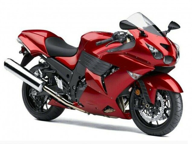 Billigste Kawasaki ZX14R ZZR1400 Motorrad Verkleidung 2006-2011 - Rot
