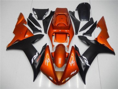 Billigste Yamaha YZF R1 Motorrad Verkleidung 2002-2003 - Orange Matt Schwarz