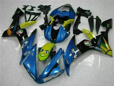 Billigste Yamaha YZF R1 Motorrad Verkleidung 2004-2006 - Blau Gelb Hai