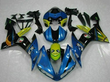 Billigste Yamaha YZF R1 Motorrad Verkleidung 2004-2006 - Blau Gelb Hai