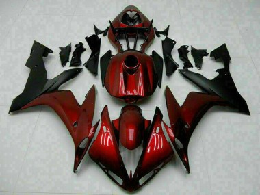 Billigste Yamaha YZF R1 Motorrad Verkleidung 2004-2006 - Kastanienbraun Rot Matt Schwarz